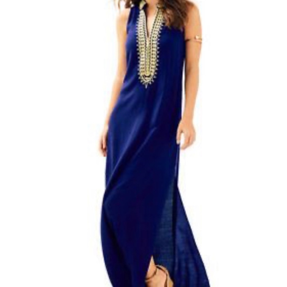 Almost New Navy Jane Lily Pulitzer Maxi - Size 2